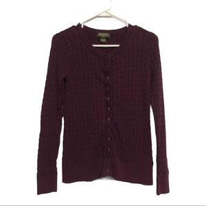 Eddie Bauer Cable Knit Purple Sweater Size‎ Medium
